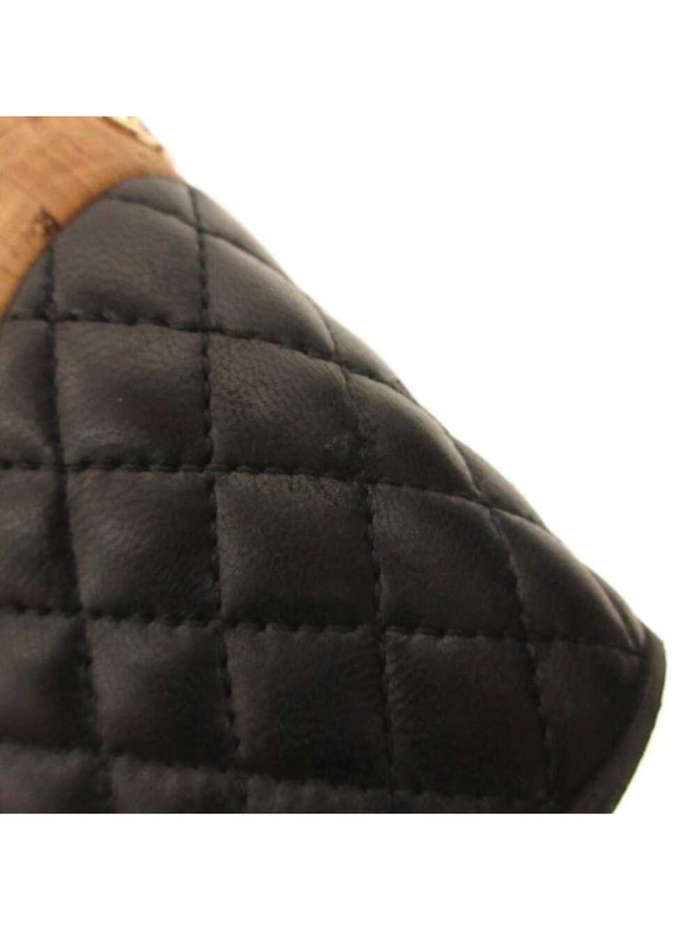 Chanel Quilted Platform Wedge Sole Sandals CC Logo 35c Black - Picture 8 of 9